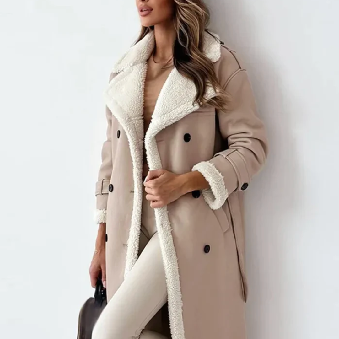 Sophia Longline Shearling-Lined Coat in Three Elegant Shades6
