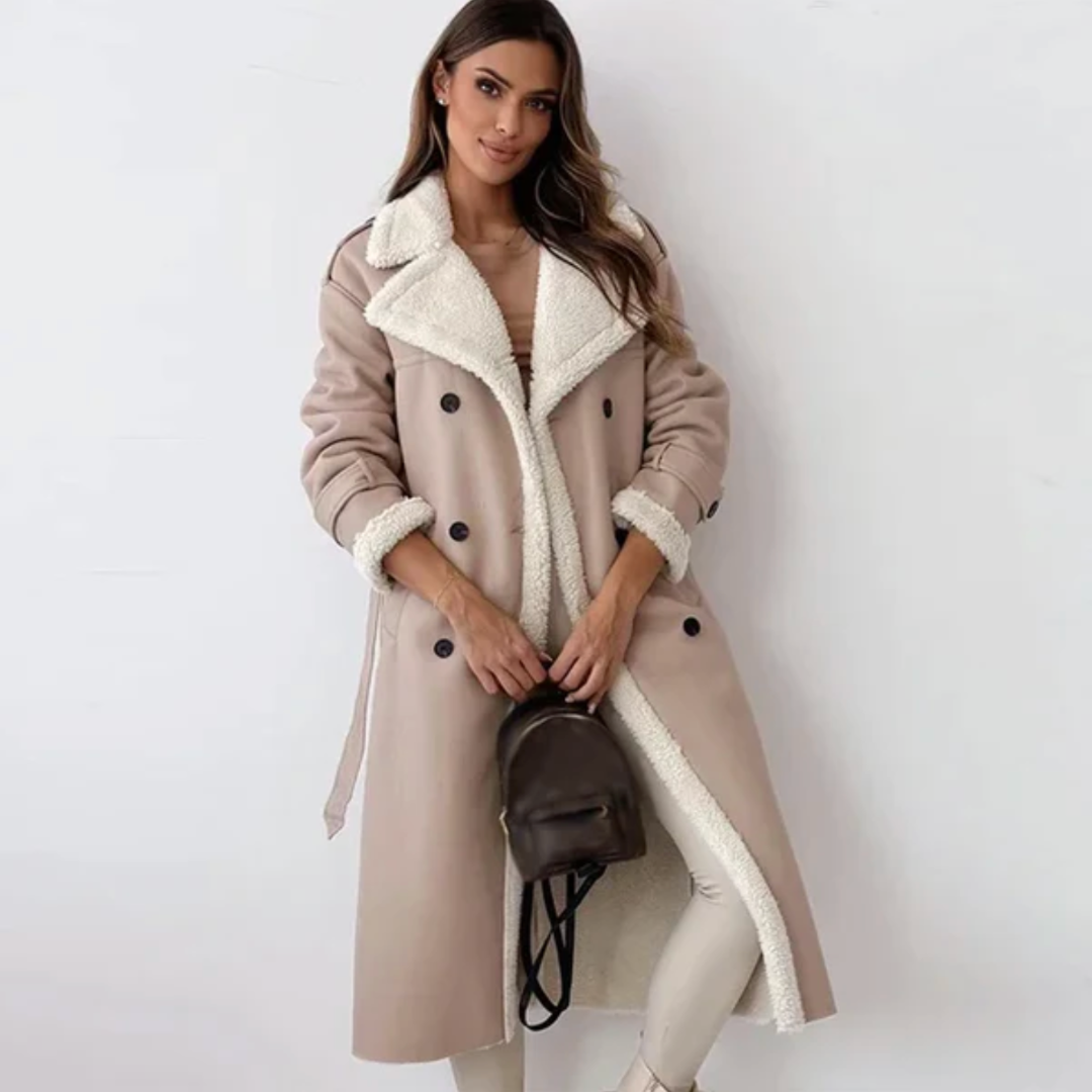 Sophia Longline Shearling-Lined Coat in Three Elegant Shades7