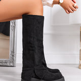 black-knee-high-suede-look-boots-chunky-sole-women1