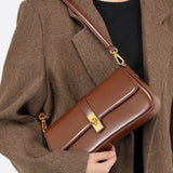 sophia-grace-brown-vintage-baguette-bag-gold-clasp-shoulder-strap12