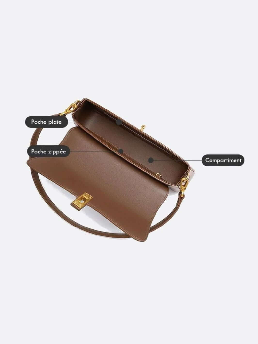 sophia-grace-brown-vintage-baguette-bag-gold-clasp-shoulder-strap6