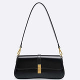 sophia-grace-brown-vintage-baguette-bag-gold-clasp-shoulder-strap8