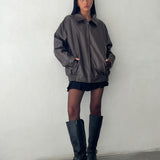 sophia-grace-oversized-bitter-chocolate-faux-leather-jacket3